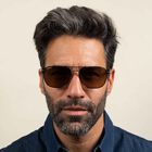 SPELLO, Shiny Gunmetal with Dark Brown Inside Temple Tips-Mineral Polarized Drivers Cat 2 to 3, hi-res image number null